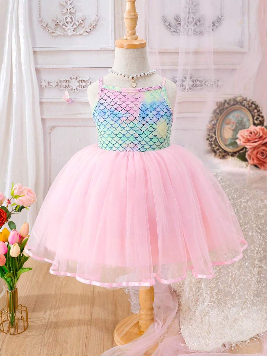 SHEIN Glamorique Kids 年輕女孩美人魚裝公主服裝 - 彩色 - 查看 1