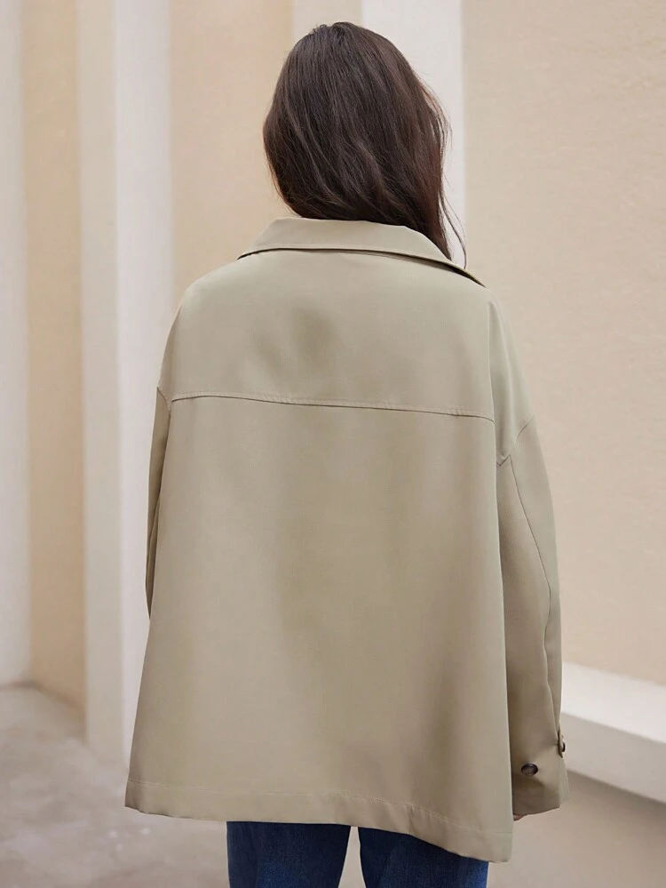 Leisure Mid-Length Trench Coat Fall Cloth For Women