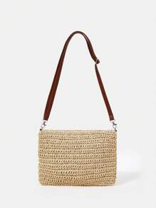SHEIN MOD Women's Granny Square Crochet Fashionable Woven Bag - Multicolor - View 6