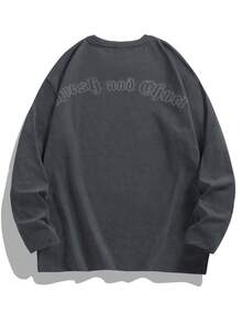 Men Letter Graphic Tee - Black - View 2