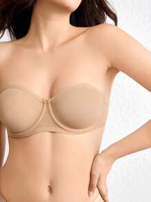 Ocili Leisure 3pcs Women's Transparent Strap &Mesh Design Bra Underwire - Multicolor - View 7