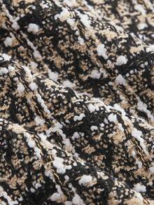 SHEIN MOD Tartan Plaid Spaghetti Strap Bodycon Dress - Black and White - View 4