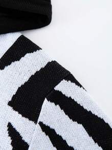 男士時尚休閒針織毛衣,適合秋冬季節、派對和戶外活動,保持暖和 - 黑色 - 查看 8