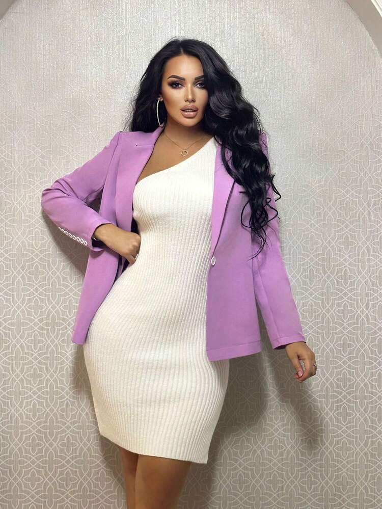 Solid Color Blazer Fall Cloth For Women