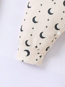 SHEIN Baby Boys' Star & Moon Print Gift Set Suitable For Comfortable And Casual Wear In Autumn And Winter - Multicolor - View 6