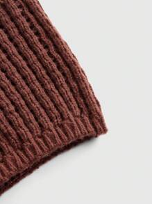 ROMWE Kawaii Plus Size Cartoon Printed Knitted Tank Top - Brown - View 4