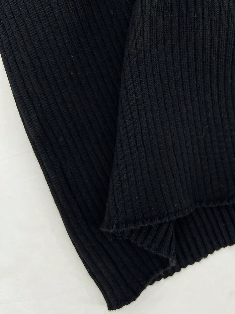Women's Solid Color Hollow Out Halter Sweater Dress