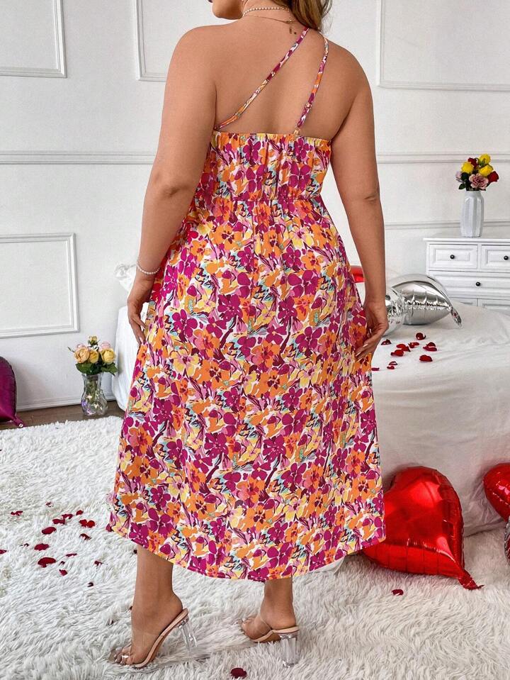 SHEIN CURVE フラワープリントドレス 1XL