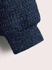 SHEIN LUNE Women's Long Sleeve Open Front Coat With Double Pockets - Navy Blue - View 4