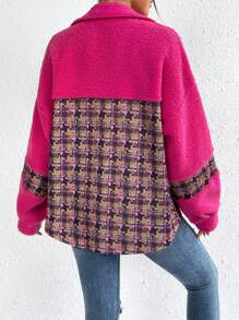 SHEIN Essnce 女性夾克 - 玫紅色 - 查看 2