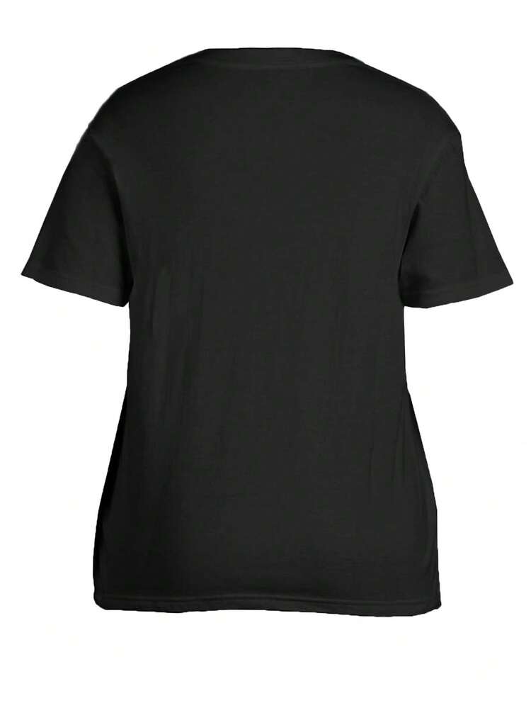 Plus Size Women's Letter Printed Short Sleeve T-shirt