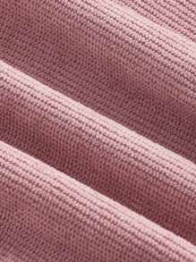 SHEIN MOD Floral Embroidery Self-tie Front Sleeveless Dress - Pink - View 4