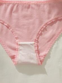 Snug Zone 5pcs Lace Trimmed Triangle Panties - Multicolor - View 6