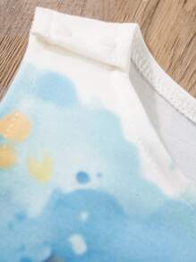 Ärmelloser Overall Für Jungen Mit Ölgemäldemuster