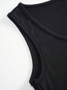 SHEIN Essnce 2pcs Solid Color Cropped Camisole Tops - Multicolor - View 3