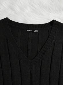 Manfinity VCAY Men's V-neck Sweater Vest - Black - View 5