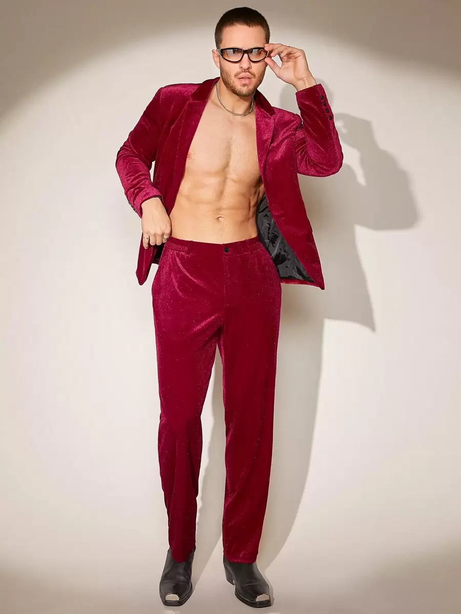 FeverCity Nam Giải trí Single-breasted Ve áo có khía Bộ đồ Hai chiếc Bộ - Nhiều màu - Xem 1