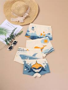 幼兒男童4入組卡通印花平口褲