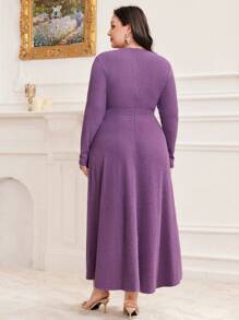 Modelyn Vestido De Talla Grande De Color Sólido