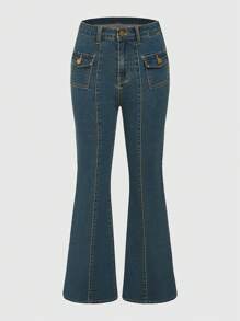 パンツ Archive denim flare pants studs grunge Archive denim flare pants studs grunge パンツ