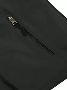 Men's Patched Detailed Letter Embroidered Vest, Waterproof - Black - View 4