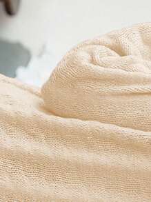 Flirla Plus Size Women's Beaded Decor Hollow Out Cardigan With A Graceful Elegant - Apricot - View 8