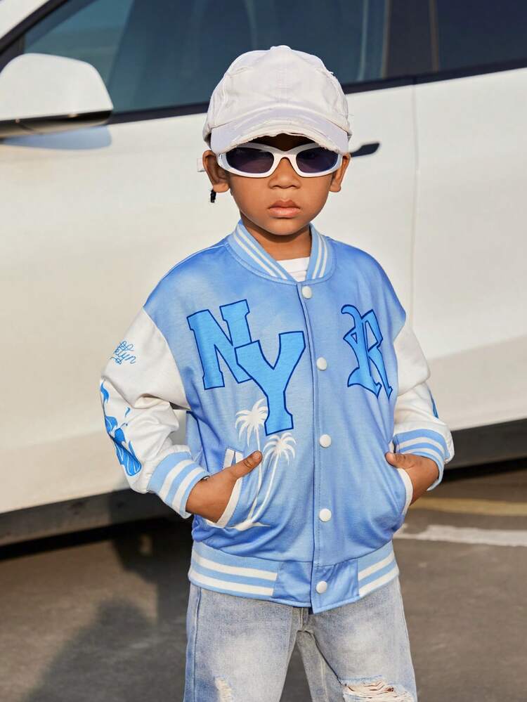 Toddler Boys' Casual Long Sleeve Windproof Jacket For Autumn And Winter