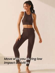 SHEIN Sports Ladies' Colorblock Sports Bra - Multicolor - View 5