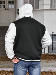 Manfinity LEGND Große Größen Baseball Jacke mit Herren Schädel Muster, - Verschiedenfarbig - Übersicht 2