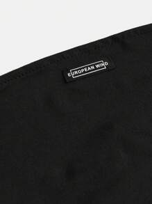 SHEIN 2入組實色背心和長褲,適用於十幾歲的女孩 - 黑色 - 查看 4