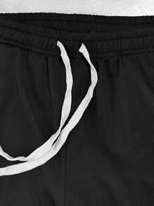 Men's Casual Versatile Drawstring Waist Straight Leg Pants, For Fall