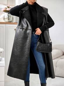 EURMUSE 女式領口背心外套