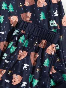 Men Cartoon Graphic PJ Set - Multicolor - View 3