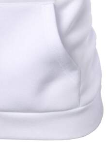 Manfinity Homme Herrtröja med huva och färgblock, långärmad, avslappnad utekväll med text och bokstavstryck, present till pojkvännen, för hösten - Vitt - Visa 6