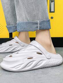 男士EVA材质人字拖，包头设计，2023新款白色圣诞流行鞋 - 白色 - 查看 3