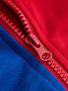 Baby Girls' Color Block Jacket And Shorts Set - Red - View 5