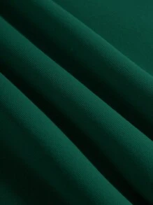 SHEIN EZwear Của phụ nữ In thư áo có mũ Lông cừu Áo nỉ - Màu xanh lá cây đậm - Xem 5