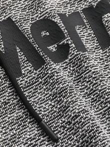 DAZY 女士连帽字母印花T恤，秋季长袖女式上衣图案T恤 - 深灰色 - 查看 8