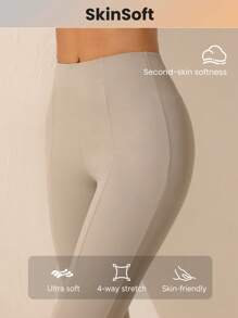 Lifespree Pantalones Deportivos Casuales Streetwear Con División En El Dobladillo Y Sensación Desnuda - Albaricoque - Ver 3