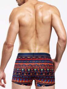 Men's Geometric Print Boxer Briefs - Multicolor - View 2