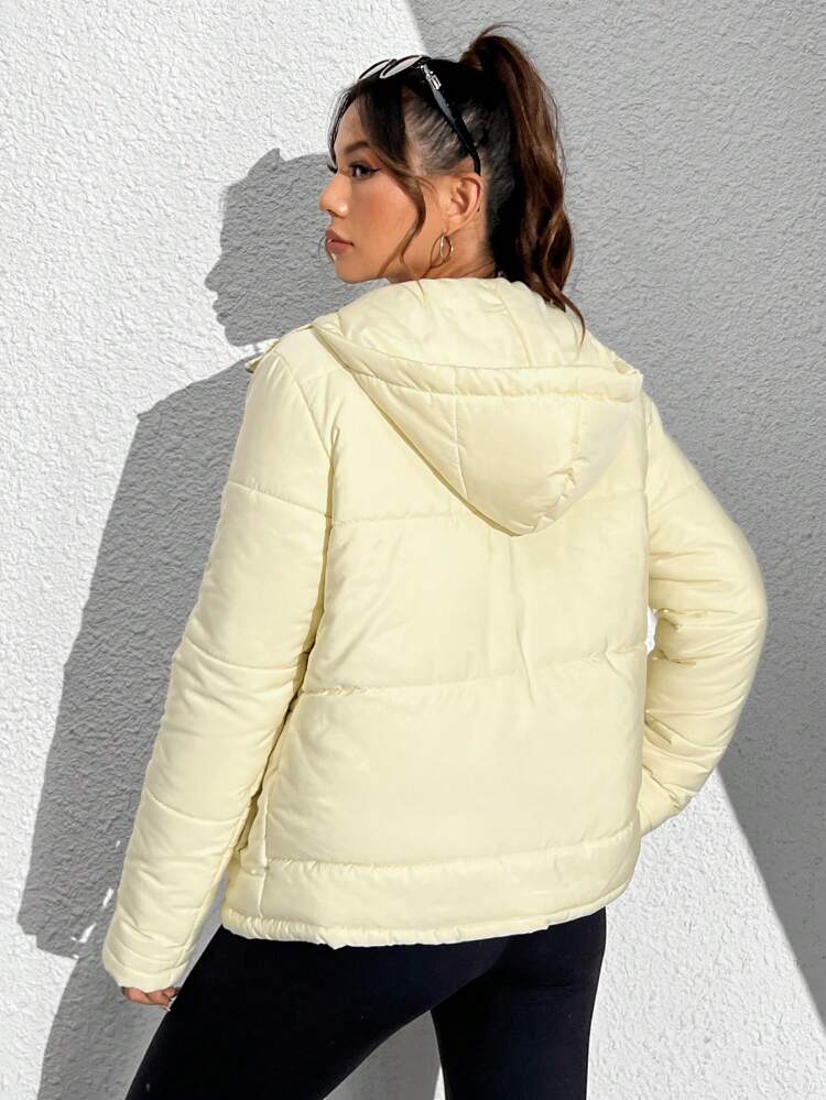 Women's Long Sleeve Hooded Padded Padded Coat Clothes Winter