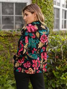 SHEIN Clasi In hoa Mở Mặt trước Áo vest - Nhiều màu - Xem 2
