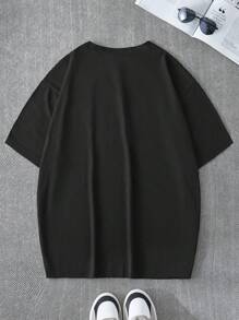 EURMUSE Men'S Heart Print Slogan T-Shirt