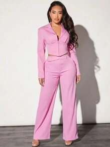 SHEIN SXY Pantalones rectos de traje para mujer para otoño/invierno