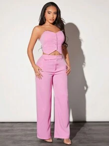 SHEIN SXY Pantalones rectos de traje para mujer para otoño/invierno