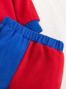 Baby Girls' Color Block Jacket And Shorts Set - Red - View 7