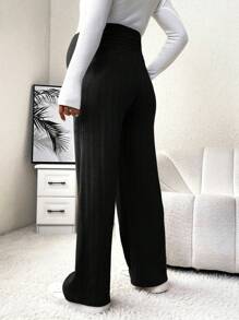 SHEIN 孕婦彈性綁帶腰部褲子