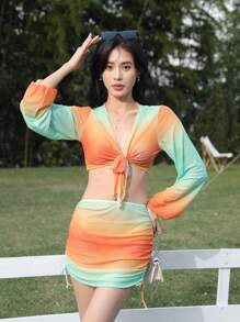 DAZY Women's Ombre Swimwear Set Summer,Tankini Bathing Suit - Multicolor - View 5