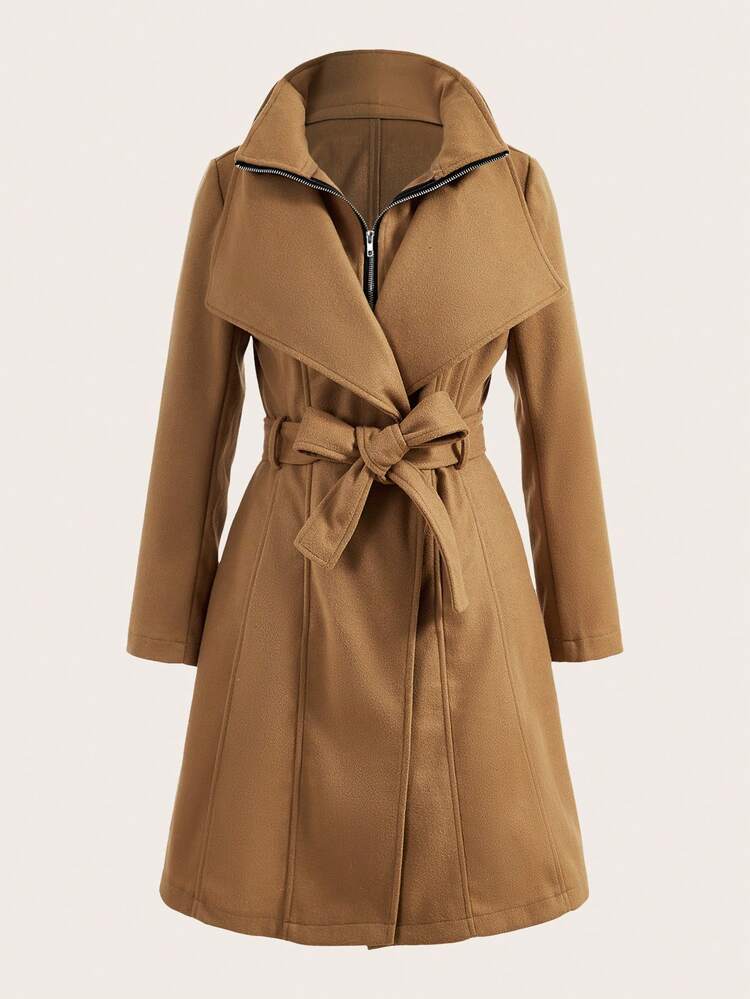 SHEIN Clasi Veste Régulière Pour Femme - Kaki - Voir 6