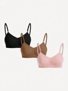 Shein Underwear&Sleepwear Basics 3 Unids/set Sujetador Y Sujetador Sin Aros